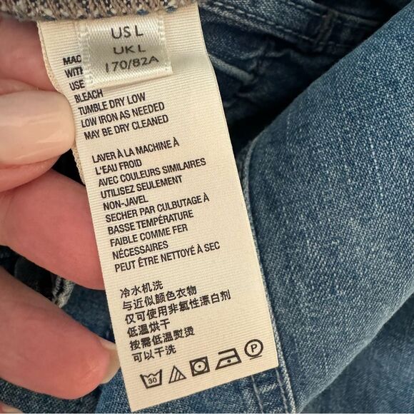 We the Free Sawyer Pull On BG Oversized Baggy Barrel Jeans Medium Wash Sz L - Picture 15 of 16